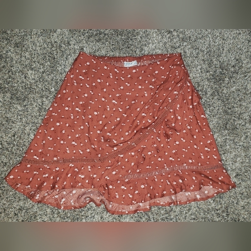 Arizona Jean Company| Floral Ruffled A-Line Mini Skirt